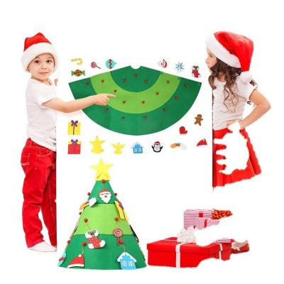 China Half SHELIKE Christmas Tree Paper Handmade Kid DIY Educational Toy for Christmas Decoration for sale