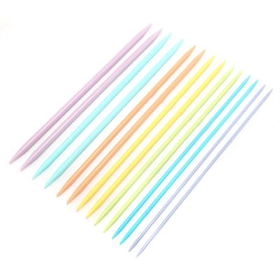 China 35 Cm Length ABS Sweater Convenient Plastic Straight Double Pointed Knitting Needles for sale