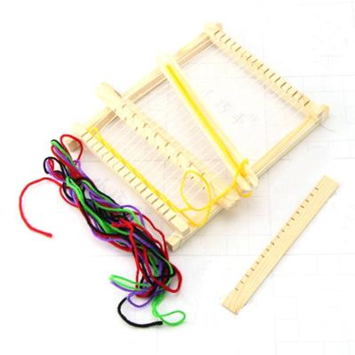 China Diy Wooden Toy SHELIKE DIY Tool Kit Handcrafted Wooden Weaving Tools For Children Play for sale