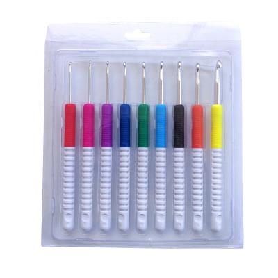 China New Style Double Style Sewing Accessories SHELIKE Set ABS Plastic Crochet Hook Knitting 9pcs Colors 9pcs for sale