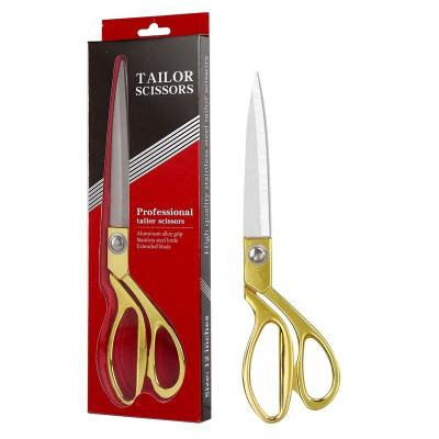 China SHELIKE 8.5 Inch 9.5 Inch 10.5 Inch Gold Plated Tailor Home Use Scissors Combine Garment Yarn Fabric Scissors Sewing Scissors for sale