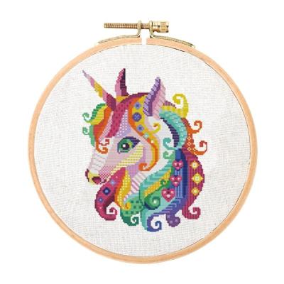 China China SHELIKE Unicorn Cross Stitch Kits Embroidery Kit Handmade Craft Kit with embroidery printed fabric for sale