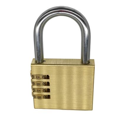 China Door Security Customized Size 4 Digit Code Brass Luggage Cabinet Padlocks for sale