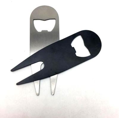 China Free Sample Stainless Steel Logo Bottle Opener Golf Divot Stainless Steel Outdoor Metal Free Sample EDC Multi Tool for sale