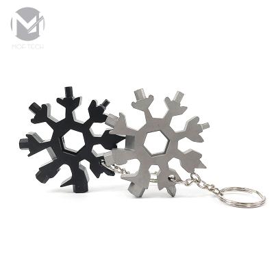 China Multi Function Multi Tool 18 In 1 Multi Colored Snowflake Bicycle Wrench Metal Hexagon Gift Business Multi Tool for sale