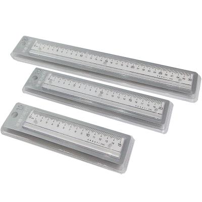 China Customized thick transparent flexible plastic ruler eco-friendly 30cm eco-friendly 15cm 20cm for school for sale