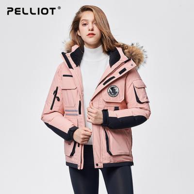 China Breathable Multifunctional Outdoor Waterproof Jacket Duck Down Padded Waterproof Anorak Jacket Women for sale