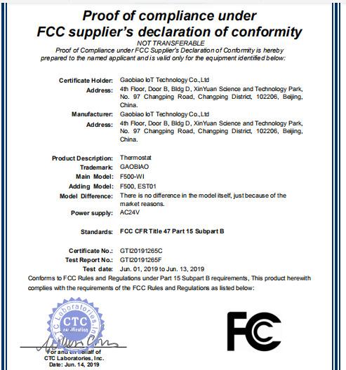 FCC - Beijing Gaobiao IoT Technology Co., Ltd.