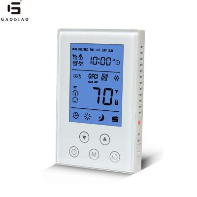 China GFCI 220v Display Electric Heater Room Energy Saving Blue Thermostat for Floor Heating for sale