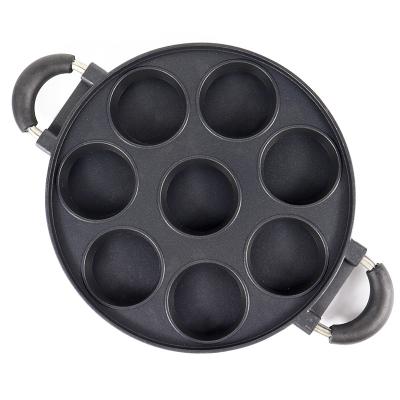 China Direct Viable Factory Cake Pan 8 Hole Round Nonstick Aluminum Pancake Pan Maker for sale