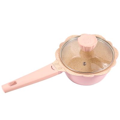 China Sustainable Granite Pot Cookware Set Kitchen Multifunctional Frying Pan Non Stick Milk Pot Pan With Cover for sale