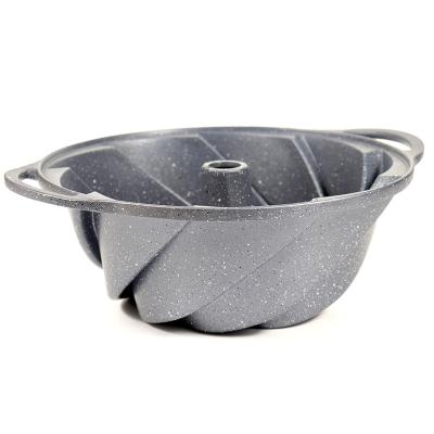 China Cake Making New Cake Mold Spiral Shaped Round Die Cast Aluminum Cake Pan Nonstick Mini Pancake for sale