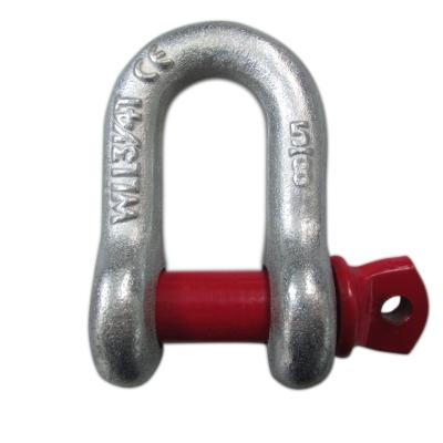 China Heavy Industry Us Type Soft Screw Pin Chain Shackle D Shackle Hitch Shackle for sale