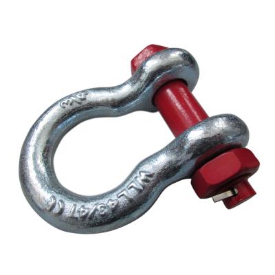 China Heavy Industry Alloy Steel Security Screw Pin Bow Shackle Forged Bolt Chain Link Flange Shackle Pin Shackle for sale