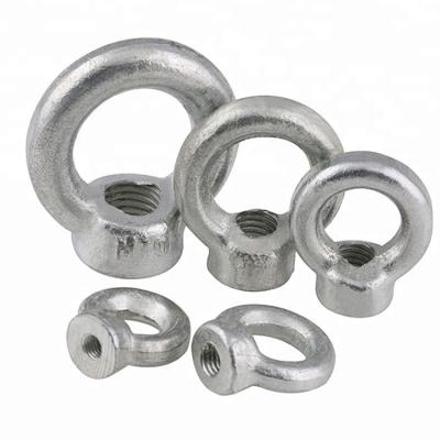 China Heavy Industry Carbon Steel Hot Sale Rigging Material Galvanized Drop Forged Eye Lifting Nut Din582 for sale