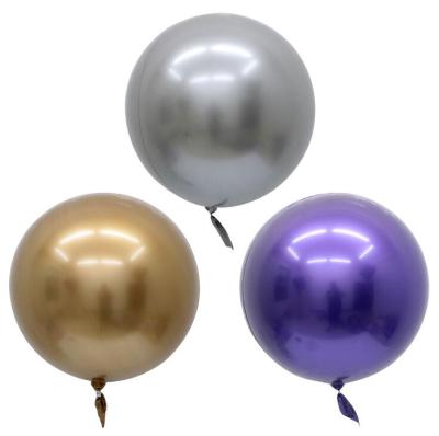 China 2019 New Promotional Toy 18 Inch Metallic Helium Bobo Balloons Chrome Bubble Balloons for Wedding Party Decorations for sale