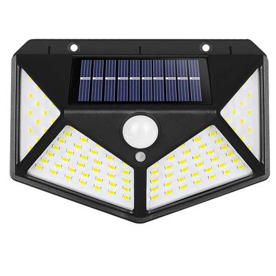 China New 100 LED Garden Solar Panel Waterproof PIR Motion Sensor Solar Power Lights Outdoor for sale