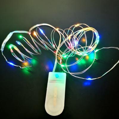 China Home Decoration 4 Meter 3 Functions Flashing CR2032 Button Battery Box Led Fairy String Light for sale