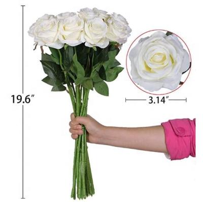 China Wholesale Silk Flowers Home / Party Decoration Rose Artificial Flowers Bouquet Decorative For Wholesale Artificial Flower Wedding Home Decor for sale