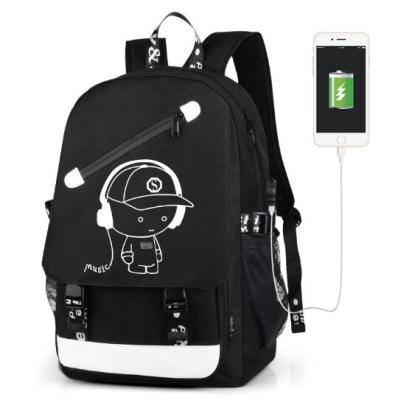 China Latest Fashion Anti-theft USB Laptop Bag Filling Backpack for Boy or Girl Shoulder Bags with Bright Printing for sale