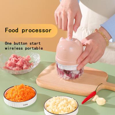 China Usb Garlic Chopper Mini Cordless Food Chopper For Portable Waterproof Portable Electric Home Use for sale