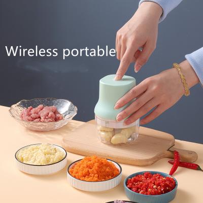 China Viable Home Use Electronic Portable USB Charging Instrument 150ml/300ml Mini Smart Electric Vegetable Chopper Smart Kitchen Gadgets for sale