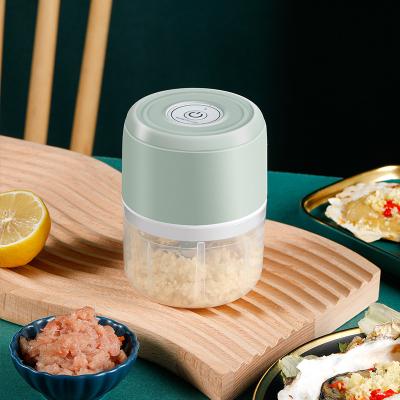 China Viable Portable Electric Onion Ginger Chopper Grinder Crusher Meat Garlic Chopper Nuts Mini Food Processor Manual USB Garlic Chili for sale