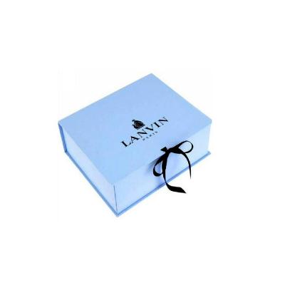 China 2018 Hot Selling Recycled Materials Promotion Paper Luxury Custom Folding Rigid Packaging With Magnetic Ribbon Eyelash Chocolate Gift Box for sale