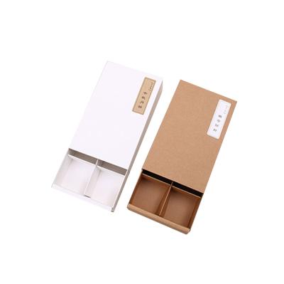 China Recyclable High Level Small Collapsible Printing Kraft Paper White Paper Jewelry Shoe Watch Flower Gift Packaging Sliding Drawer Boxes With Divider for sale