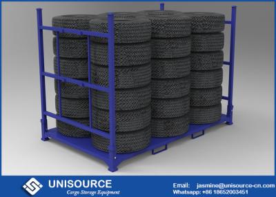 China Versatile Warehouse Tire Racks Ideal Designed Stackable To Hold 28 - 40 Tires for sale