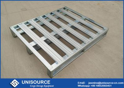 China Galvanized Standard  Warehouse Steel Pallet 1200 X 1000 With 2 Entry Access for sale