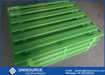 China Professional Green Steel Storage Pallets , Heavy Duty Stackable Metal Pallets for sale