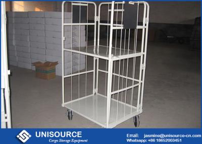 China Warehouse Storage Steel Roll Container Wire Mesh Design Material Handling Trolley for sale