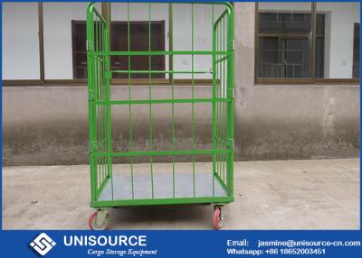 China Roll Cage Container With Foldable Steel Basket , Medium Duty Wire Mesh Container for sale