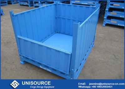 China Durable Steel Pallet Box Foldable / Reusable Metal Mesh Box For Transportation for sale