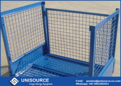 China Warehouse Collapsible Pallet Cages 500Kg - 2000Kg Load Wire Mesh Storage Boxes for sale