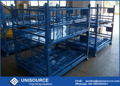 China Heavy Duty Foldable Metal Box Turnover Box For Warehouse Storage / Transport for sale