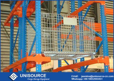 China Industrial Large Steel Wire Cage Lockable Zinc Coated For Storage Racking System for sale