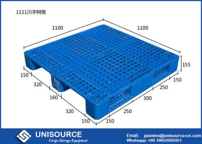 China 4 Way Single Faced Plastic Storage Pallets 1210 Plastic Roll Ship Blue / Orange for sale