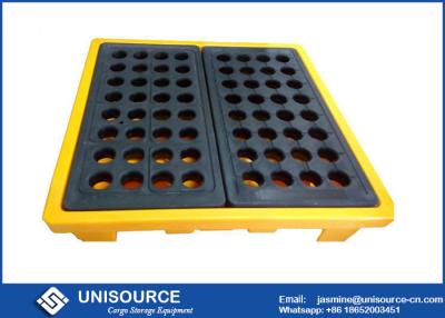 China Rotomolding Vier Trommel Stapelbare Plastic Pallet, Plastic Verschepende Pallets met Zware Lading Te koop