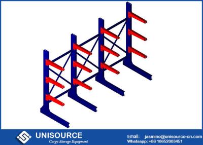 China Warehouse Cantilever Metal Racks , Unisource Industrial Cantilever Shelving Systems for sale