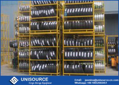 China Pallet Storage Shelves OEM , Powder Coated Steel Stacking Racks For Tyre for sale