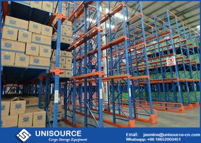 China Cold Rolled Steel Drive In Pallet Racking Heavy Duty Industrial Shelving Units for sale