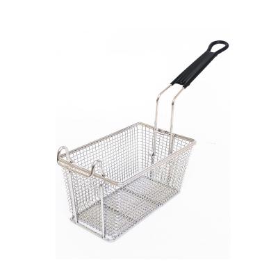 China Sustainable Commercial Collapsible Stainless Steel Wire Fry Basket for sale