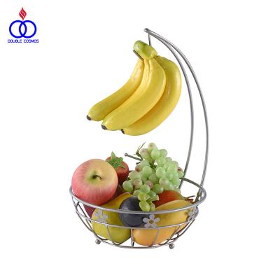 China Sustainable Decorative Iron Kitchen Meta Storage Basket Home Fruit Basket for sale