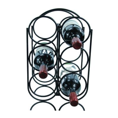 China 6 Bottle Detachable Metal Iron Wine Rack Wine Rack Viable Storage Holder for sale