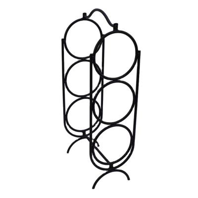 China Free Standing 3 Bottle Metal Wine Bottle Rack for sale