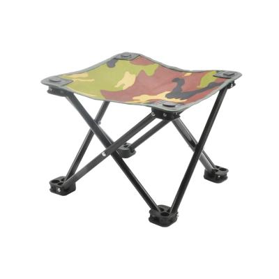 China Modern Customized Foldable Metal Mini Chair Outdoor Oxford Folding Camouflage Camping Stools Portable Chair for sale