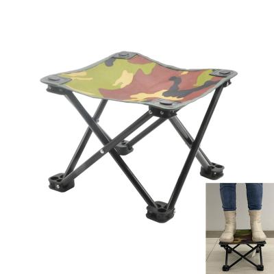 China Modern Outdoor Kid Camping Picnic Camouflage Maker Metal Fishing Camping Folding Stool for sale