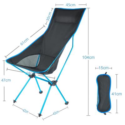 China MECHHER Modern Compact High-Back Portable Foldable Relax Lounge Outdoor Camping Chair for sale